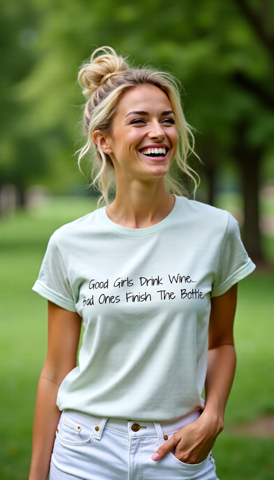 "Drink Wine" Ultra-soft 100% Cotton Tee