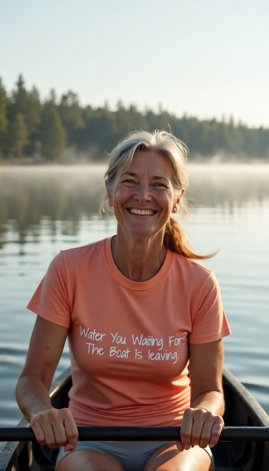 "Water You Waiting For? The Boat Is Leaving" 100% garment-dyed Cotton Tee